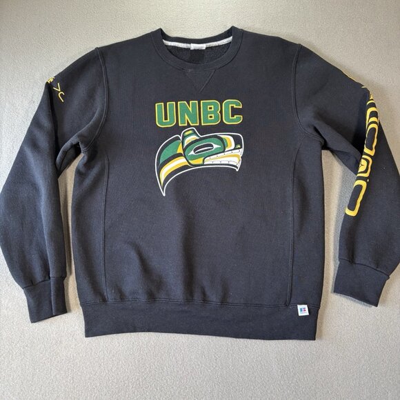 Russell Athletic Indigenous Timberwolves Crewneck Mens M University College Wolf - Picture 1 of 16